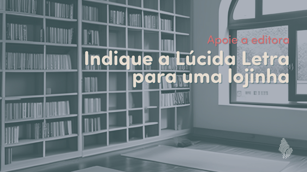 Uma escola de yoga com uma estante de livros (Lúcida Letra)